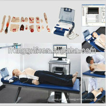 Manequim de CPR adulta avançada ISO com AED e treinamento de cuidados de trauma